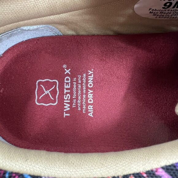 Twisted X Womens 9 Shoes Southwest Aztec Boat Classic Kicks Lace Up Sneaker - Picture 12 of 14